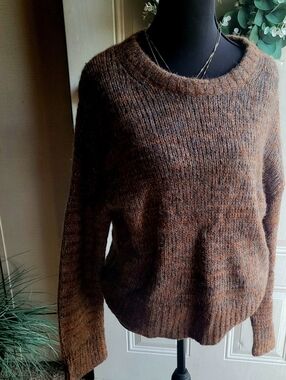 Rachel Zoe Cozy Brown Alpaca Sweater